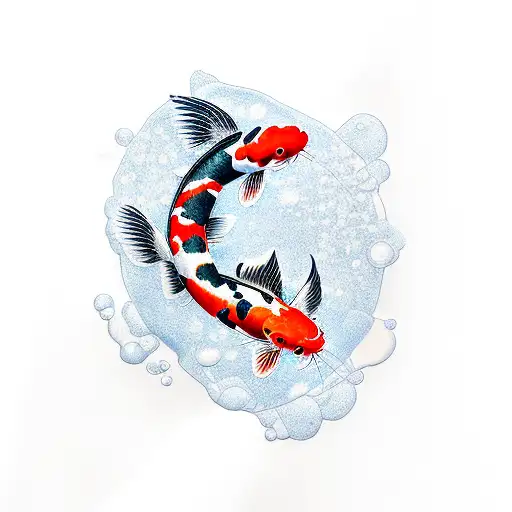 Realism Koi Fish Tattoo Idea Blackink Ai