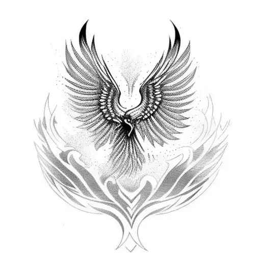 Tribal Phoenix Tattoo Idea Blackink Ai