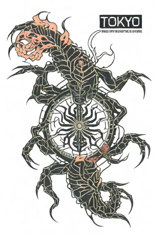 Cyber Sigilism Tokyo Ghoul Centipede With Spider Lily Tattoo