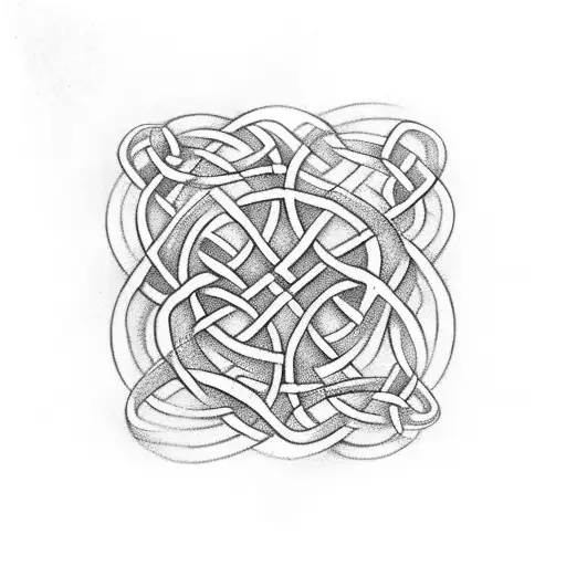 Blackwork Celtic Dara Knots That Connect To Tattoo Idea Blackink Ai