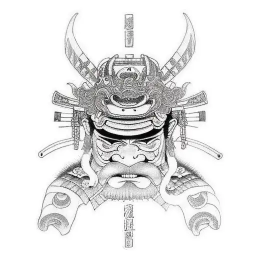 Japanese Samurai Tattoo Idea Blackink Ai