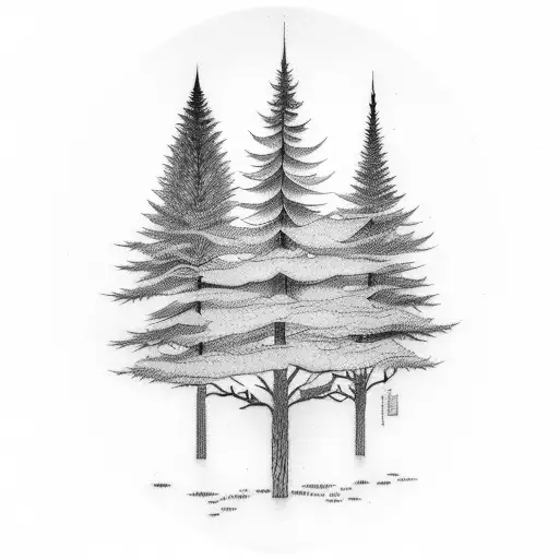 Four pines 2000 trees tattoo idea tattoo design idea
