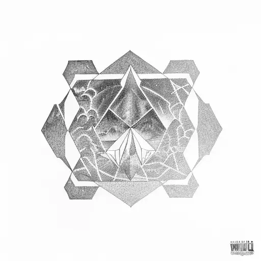 22 a million bon Iver album inspired tattoo tattoo design idea