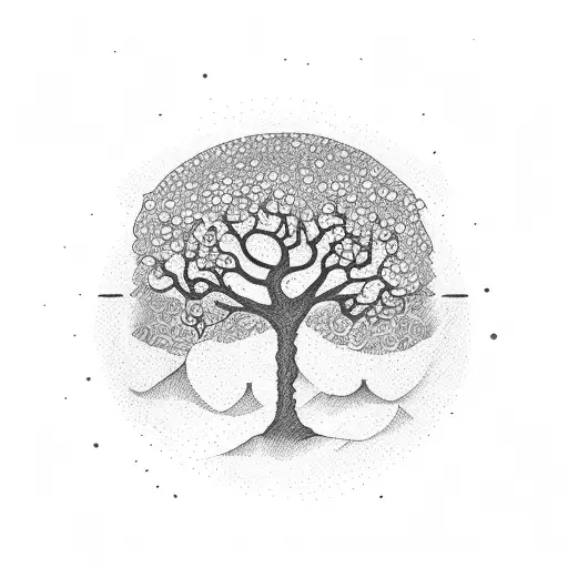 apple tree tattoo design idea