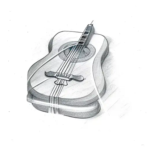 A deck of cards forming a guitar tattoo design idea