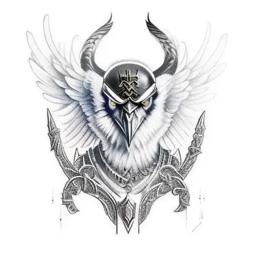 Odin ravens  tattoo design idea