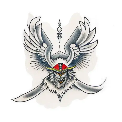 Odin ravens  tattoo design idea