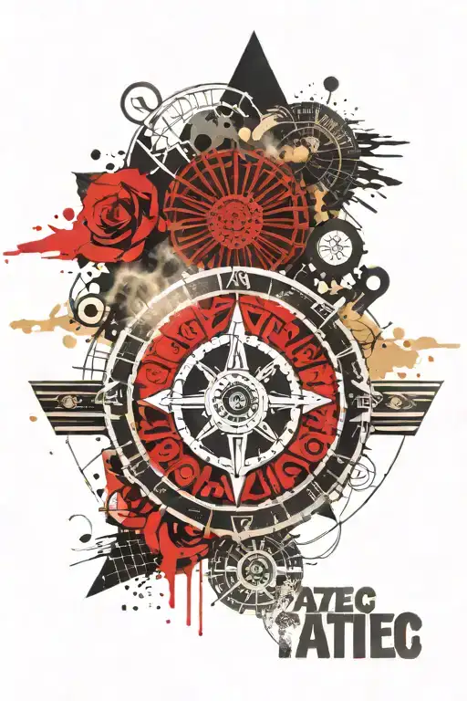 Aztec calendar tattoo design idea