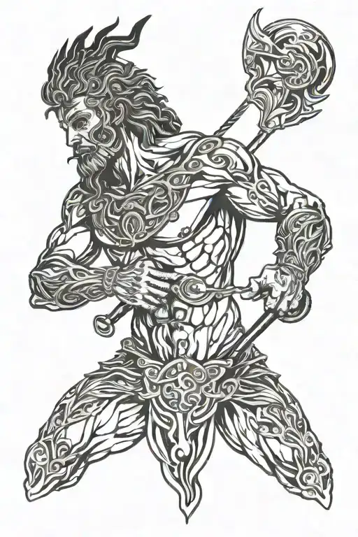 prometheus Greek god full tattoo design idea