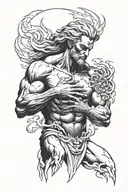 prometheus giving fire tattoo design idea