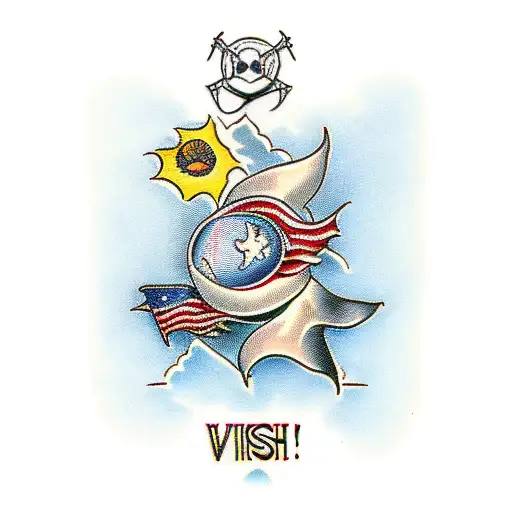 wish you were here tattoo design idea