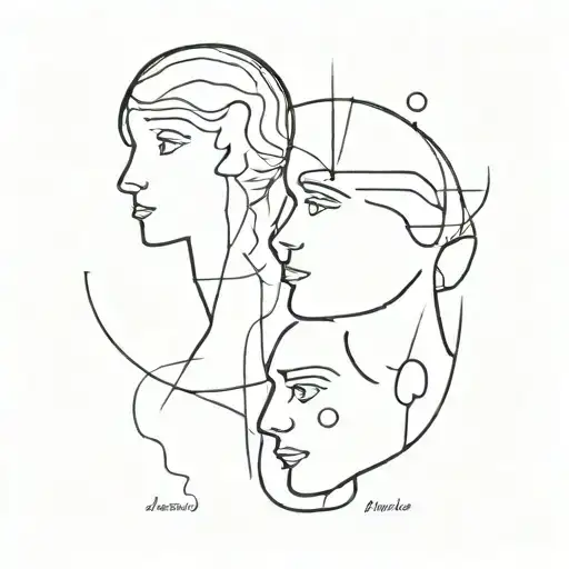  the conflict between emotions and logic. tattoo design idea