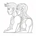  the conflict between emotions and logic. tattoo design idea