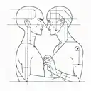  the conflict between emotions and logic. tattoo design idea
