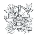 sobriety and hole in one  tattoo design idea