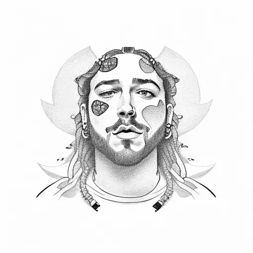 Post Malone tattoo design idea