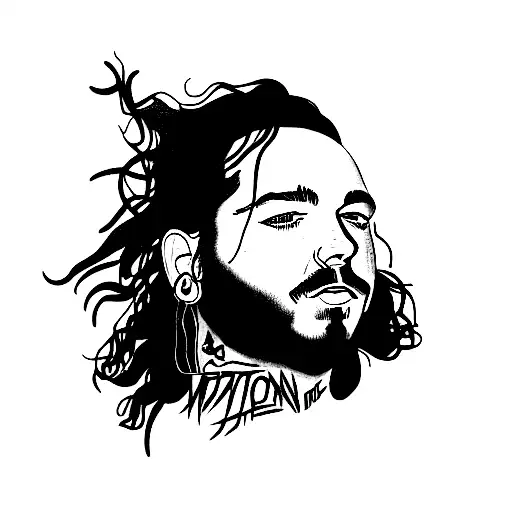 Post Malone tattoo design idea