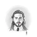 Post Malone tattoo design idea