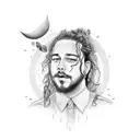Post Malone tattoo design idea