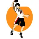 falcon with ball basketball tattoo design idea