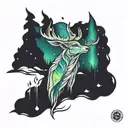 northern lights  tattoo design idea