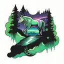 northern lights  tattoo design idea