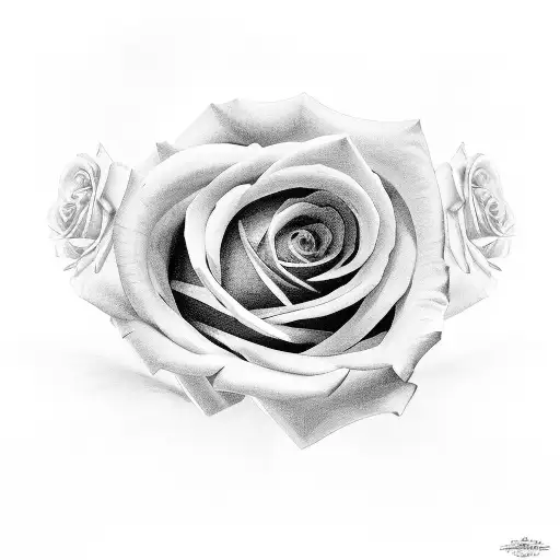 gun and rose tattoo design idea