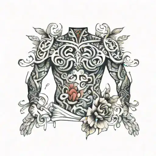 tattooed torso tattoo design idea