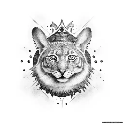 Kompass mit Axt und fisch tattoo design idea