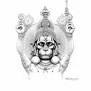 Hanuman chalisa  tattoo design idea