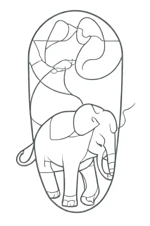 jonathan adler elephant  tattoo design idea