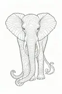 jonathan adler elephant profile tattoo design idea