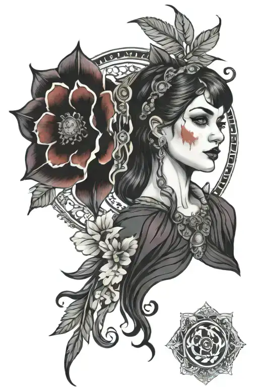 Malenia elden ring tattoo design idea