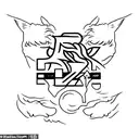 A simple yet artistic design incorporating Jungkook's stage name 'JK' tattoo design idea