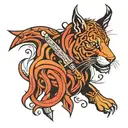 For a minimalist tattoo that pays tribute to Macbeth and fits on the triceps, we can design a simplified, elegant versio tattoo design idea