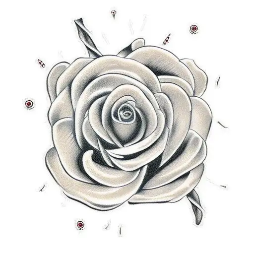 Barbed Wire  roses tattoo design idea