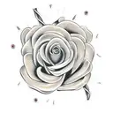Barbed Wire  roses tattoo design idea