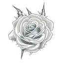 Barbed Wire  roses tattoo design idea