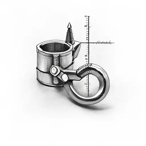 Wrench and pipe pliers cross tattoo design idea