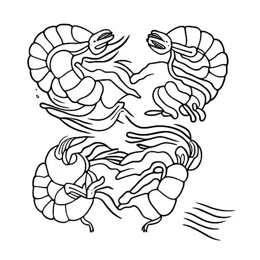 paddy and shrimp tattoo design idea