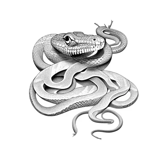 Stylized snake in jungle. Black and white page for coloring book. Pattern  for modern print, embroidery, Henna, Mehndi, tattoo and decoration.  Hand-drawn vector image on computer by graphic tablet. Stock Vector |