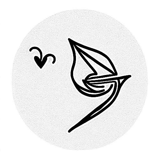 memorial infinuty sympol with bird and hearth tattoo design idea