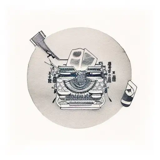 A quote from a favorite hip-hop song in a typewriter font tattoo design idea