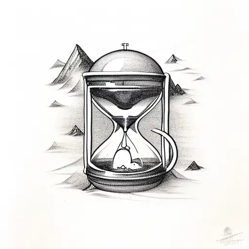 Hourglass with a cross inside it Turning into sand  tattoo design idea