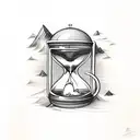 Hourglass with a cross inside it Turning into sand  tattoo design idea