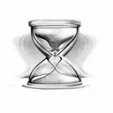 Hourglass with a cross inside it Turning into sand  tattoo design idea