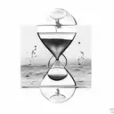 Hourglass with a cross inside it Turning into sand  tattoo design idea