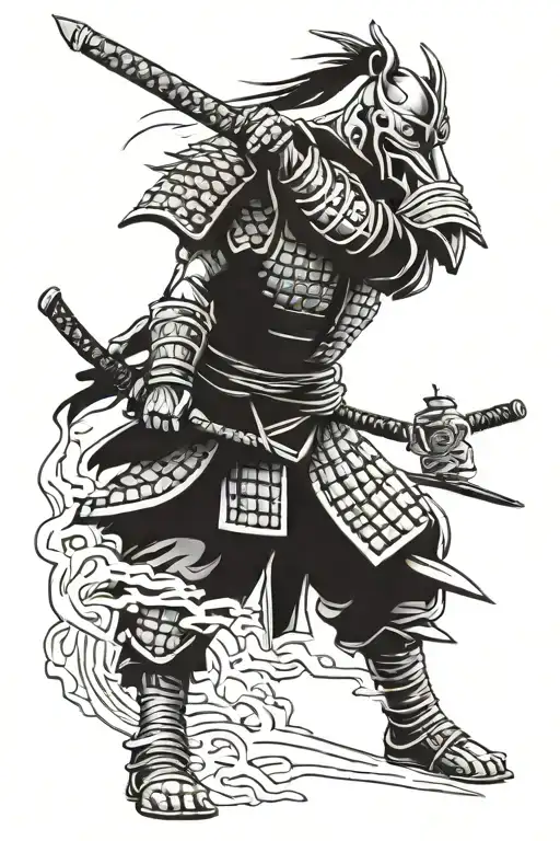 ronin warrior stoic tattoo design idea