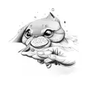 pinky promise with the thumbs touching tattoo design idea