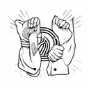 pinky promise with the thumbs touching tattoo design idea